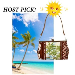 JEROME GRUET PARIS Tropical Print Vintage Baguette